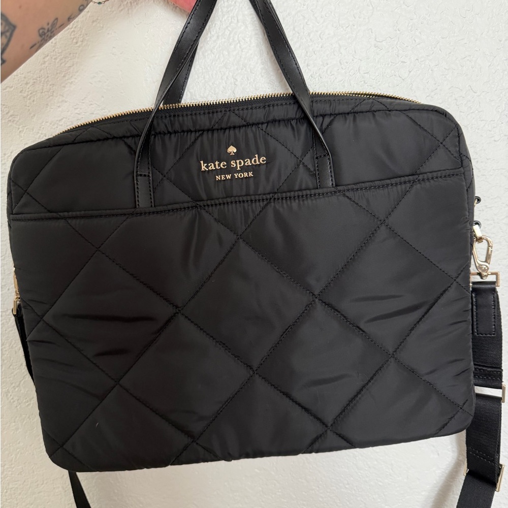 Kate Spade Quilted Black Laptop Bag